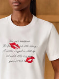 Printed loose short sleeved T-shirt for women