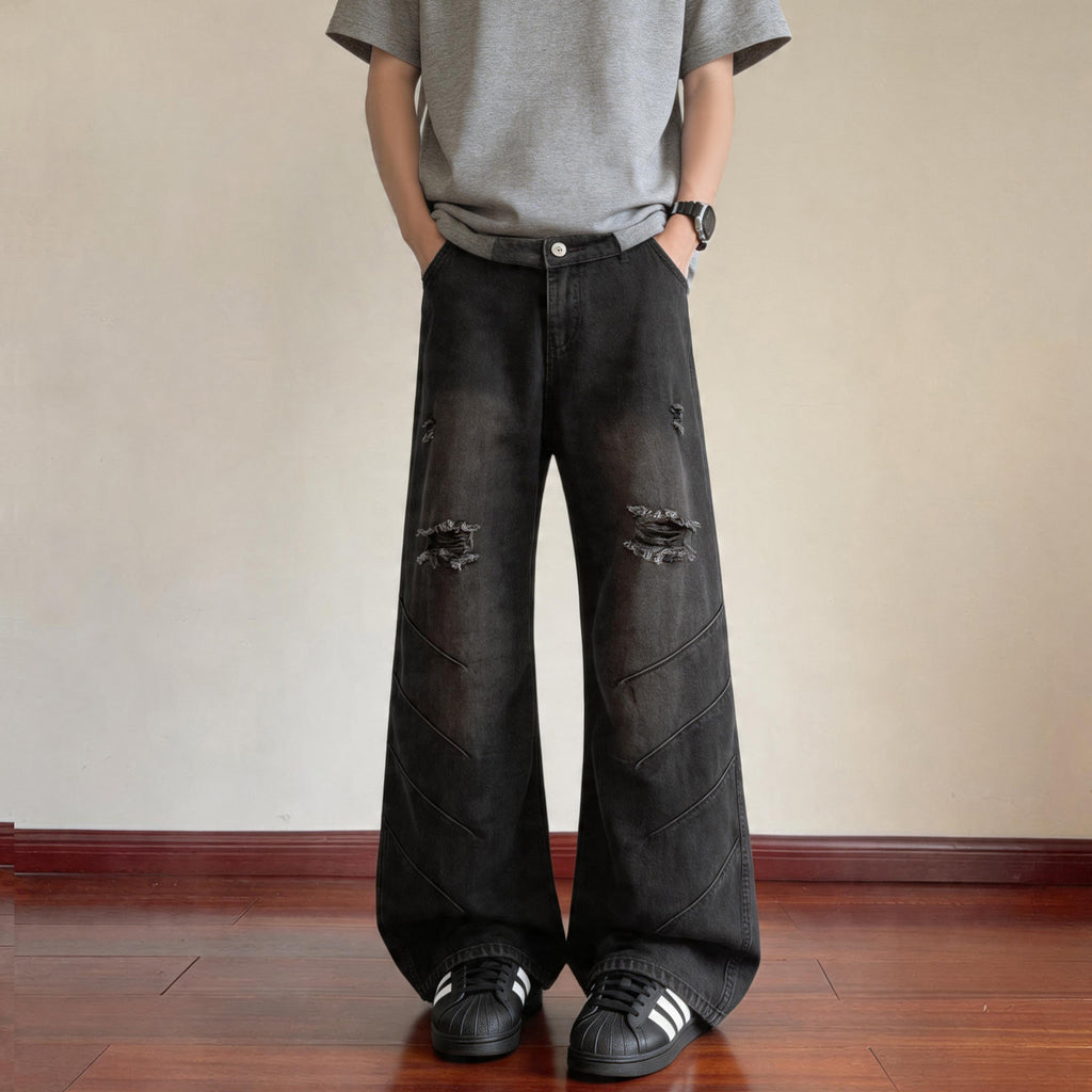 Ripped Denim Pants for Men