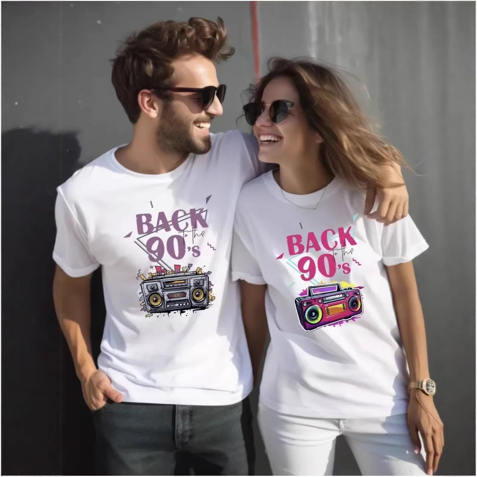 Round neck loose short sleeved top for women