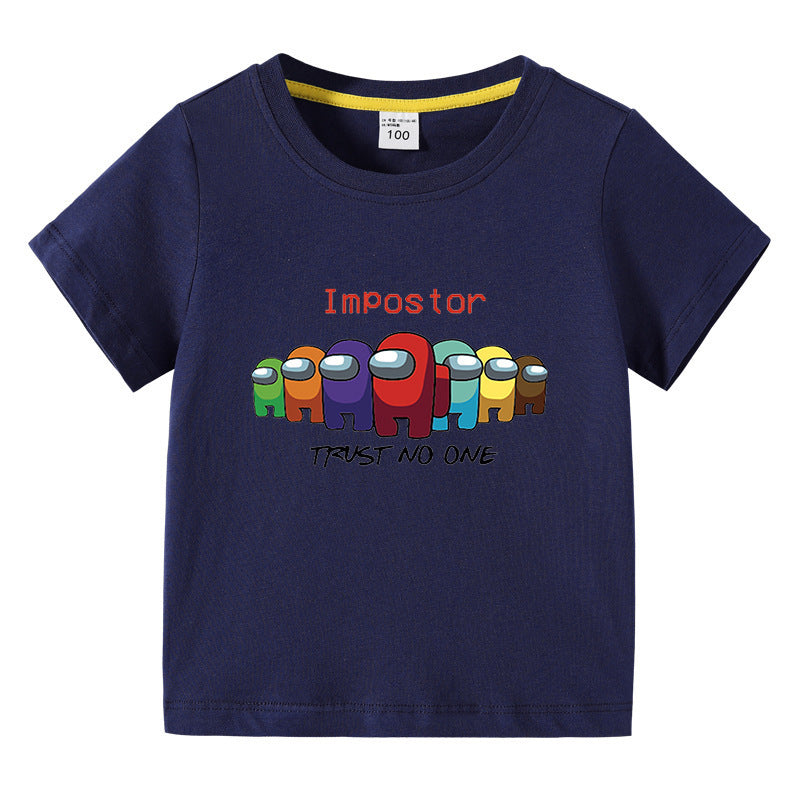 Children's summer short sleeved T-shirt