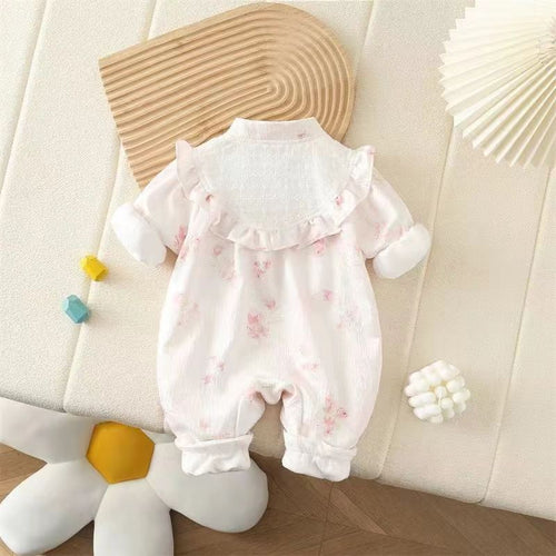 Baby Clothes Double-Layer Outerwear Sweet Full Moon First Birthday Girl Baby Cute Princess Bodysuit