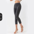 Yoga Denim Capri Pants for Women Low Waist Slim Fit High Elastic Tummy Control Fitness Casual Pants