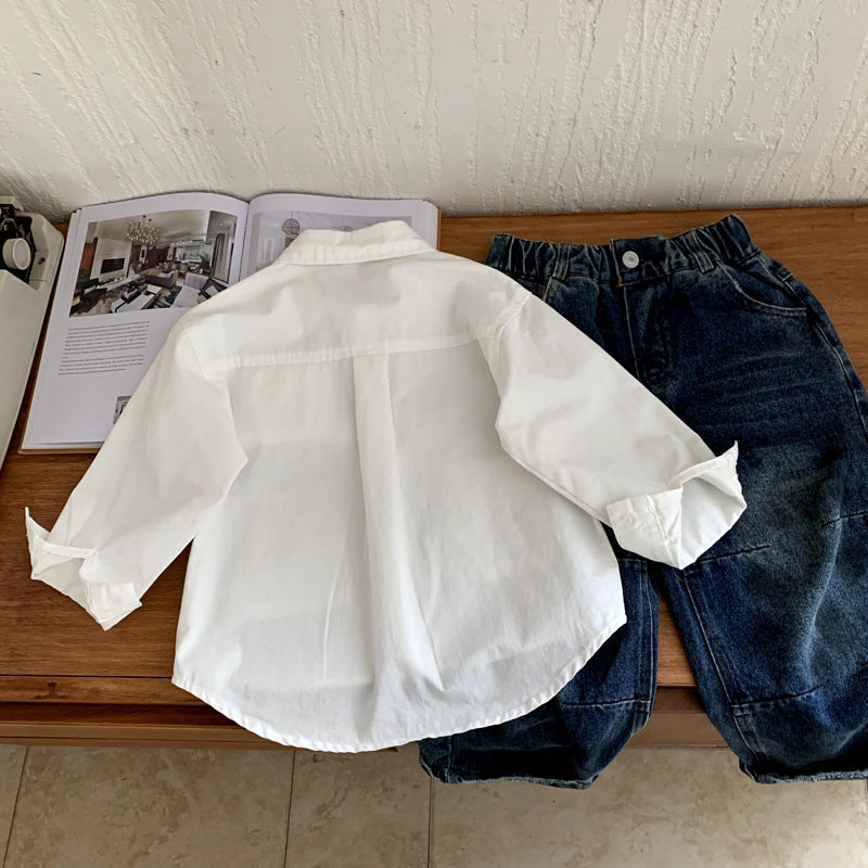 Versatile tops college style children's clothing