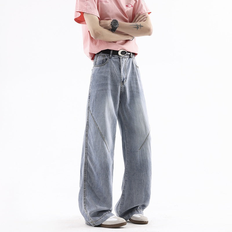 Light Blue Tencel Lyocell Jeans for Men