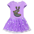 Girl's cotton 3D printed cartoon dress