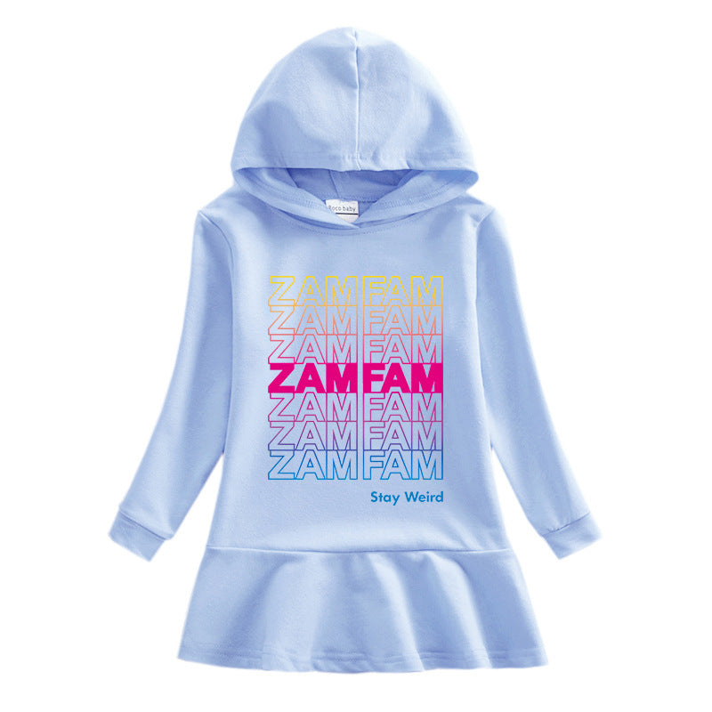Children's hooded sweatshirt dress