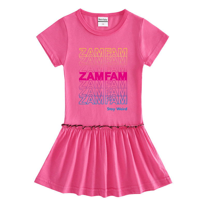 Short sleeved dress cotton baby