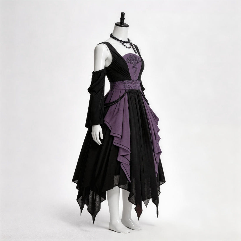 Gothic Women's Dress Halloween Vampire Witch Cosplay Stage Performance Costume