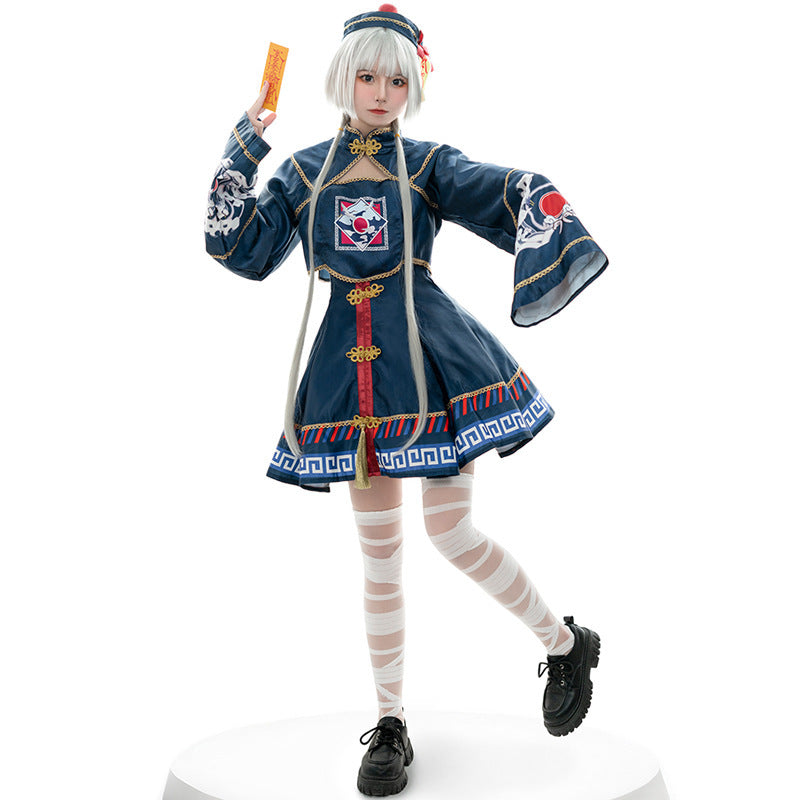 Halloween Anime Cute Female Zombie Costume Retro Stage Performance Clothing Ancient Costume Game Anime COS Playwear