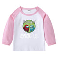 Children's T-shirt round neck cartoon long sleeved top