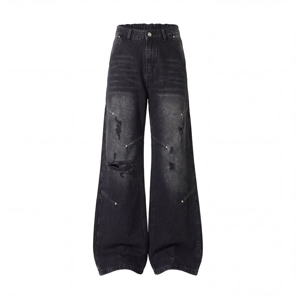 Men's Wide Leg Floor-Length Lightweight Breathable Slim-Fit Casual Trousers