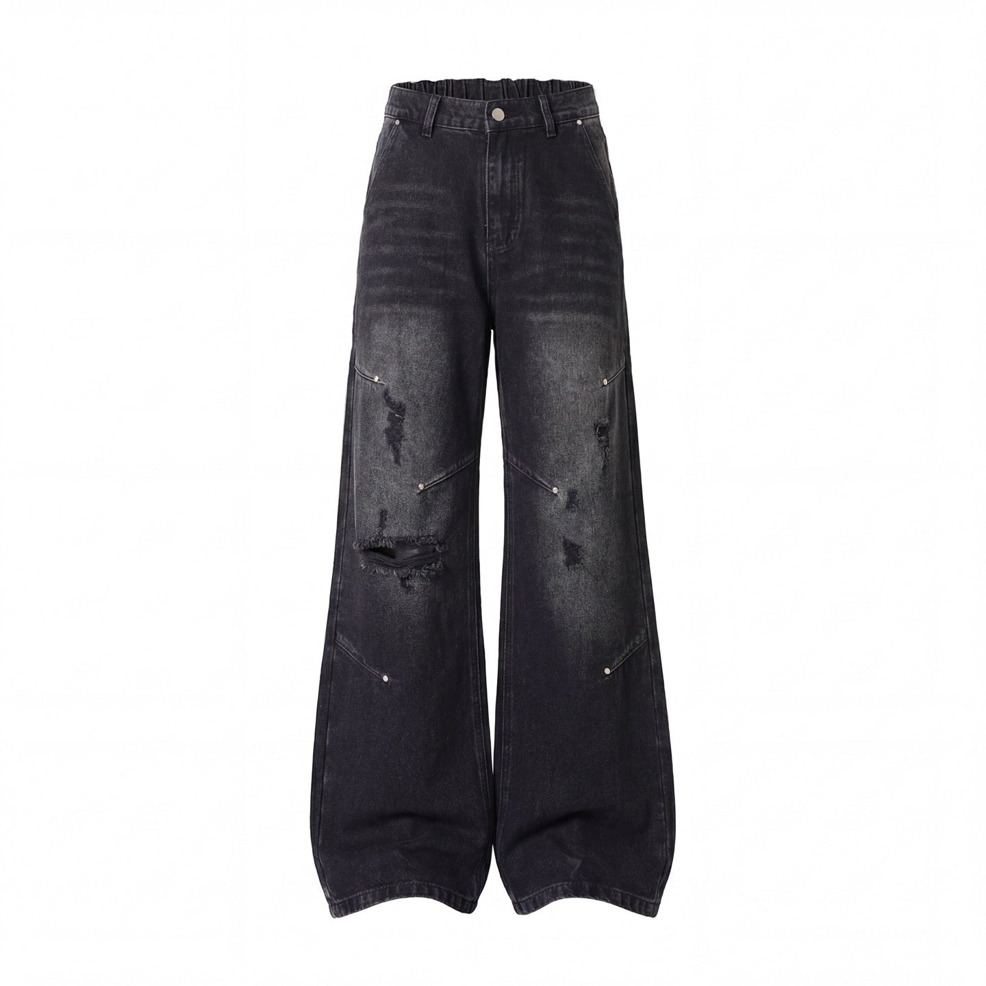 Men's Wide Leg Floor-Length Lightweight Breathable Slim-Fit Casual Trousers
