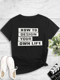 Fashion Women's Printed Round Neck Pullover T-Shirt