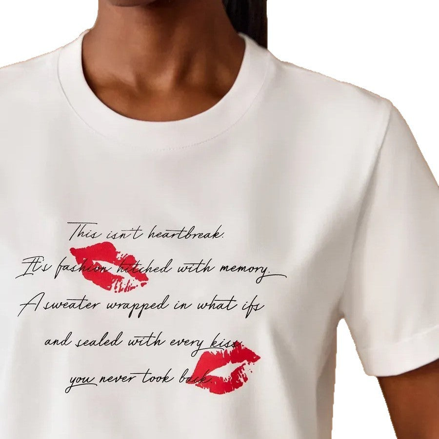 Printed loose short sleeved T-shirt for women