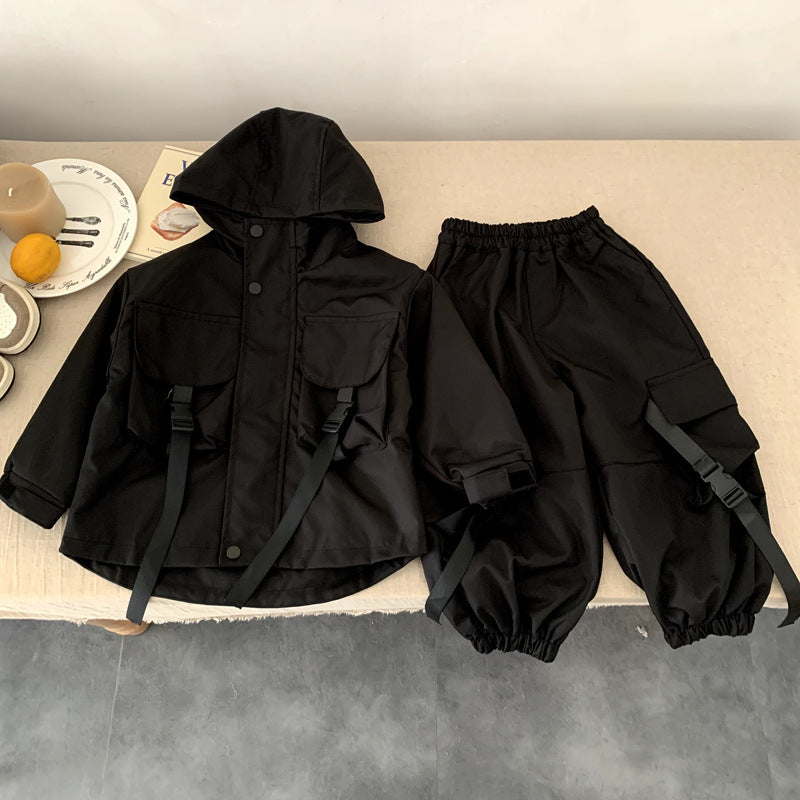 Children's clothing boys' autumn clothing work pants and assault suit set