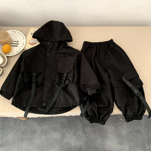 Children's clothing boys' autumn clothing work pants and assault suit set