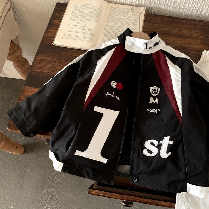 Children's racing jacket for spring and autumn styles