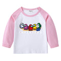 Children's round neck cartoon long sleeved shirt
