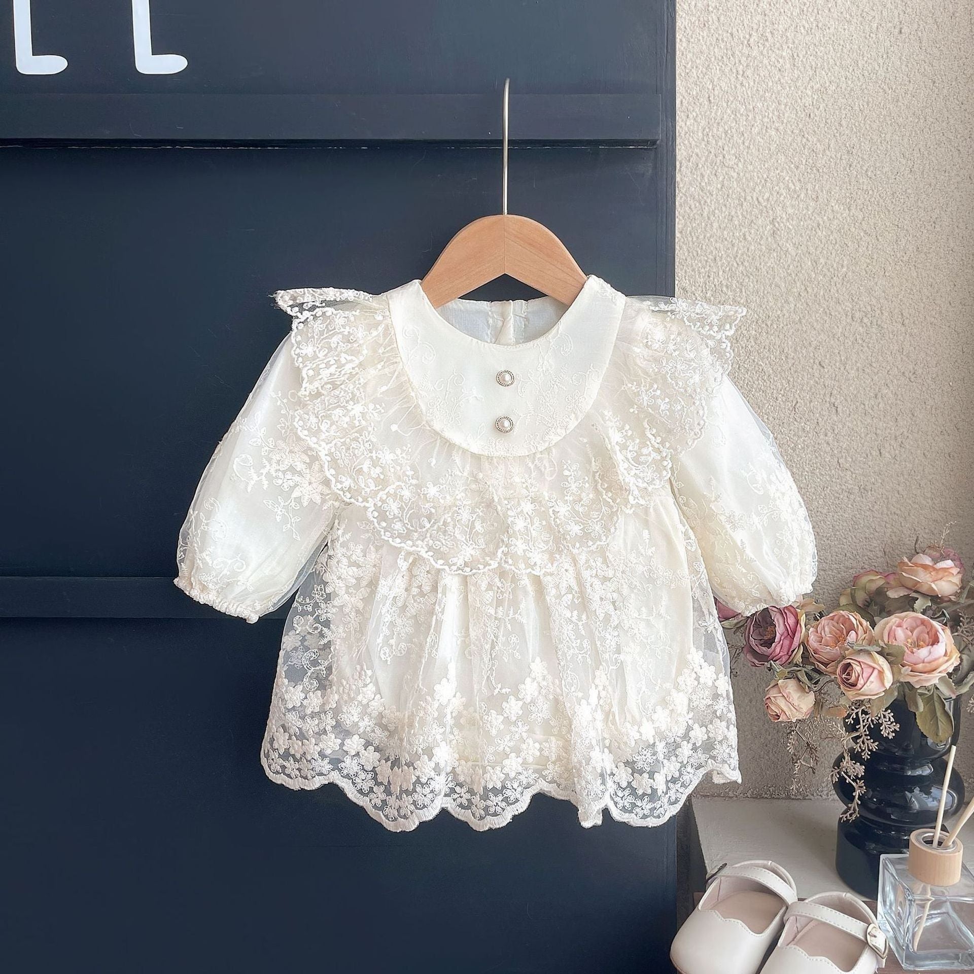 Baby Clothes Long Sleeve Lace Romper Dress Girl Baby
