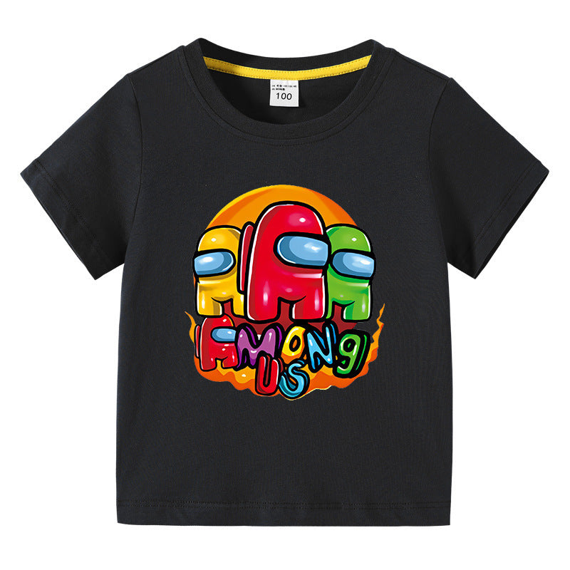 Children's summer short sleeved T-shirt