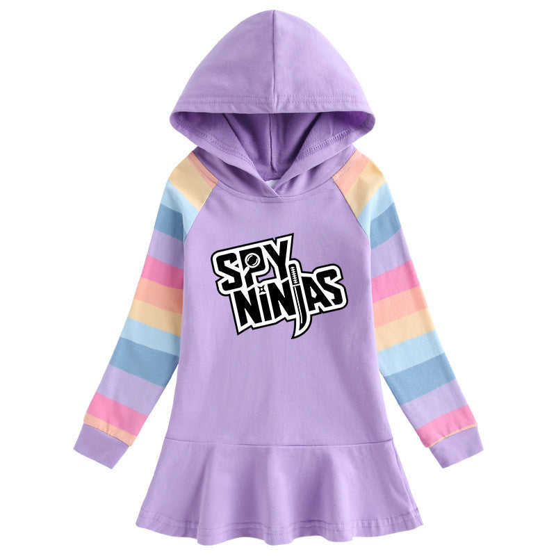 Cartoon Rainbow Girls' Dress