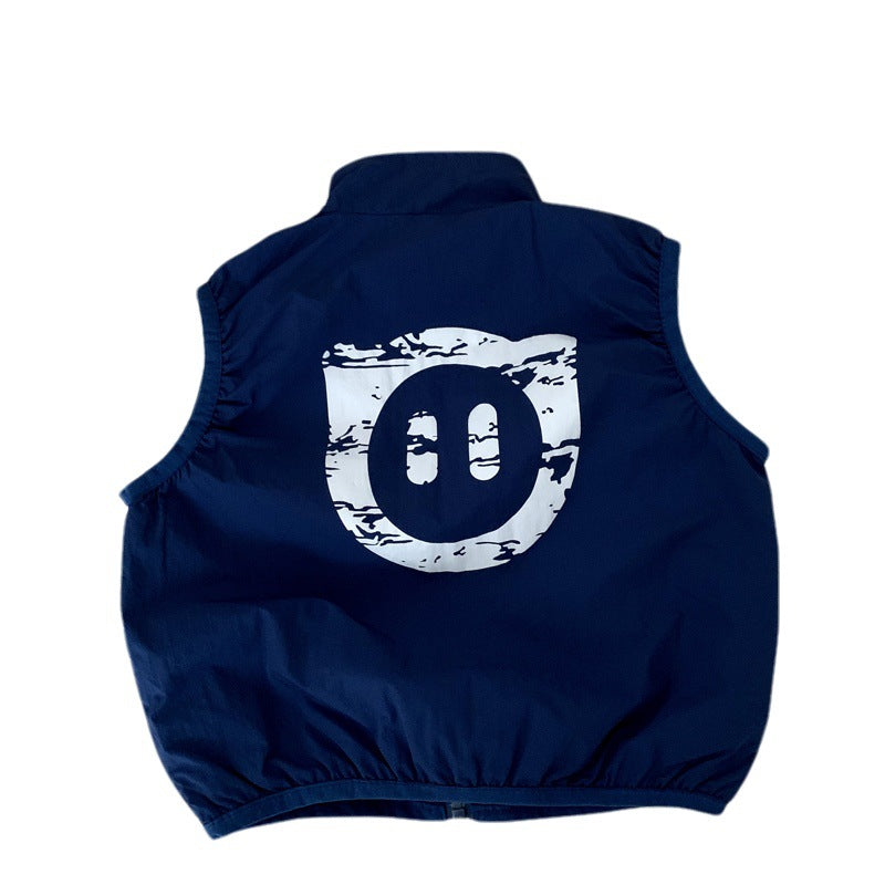 Spring and Autumn Boys' Versatile Outdoor Tank Top Coat