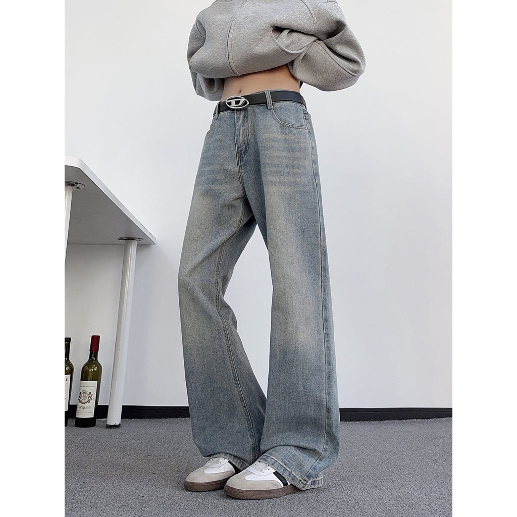 Street Style Slim Fit Flared Denim Pants for Men