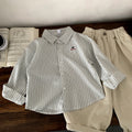 Children's striped shirt versatile top jacket