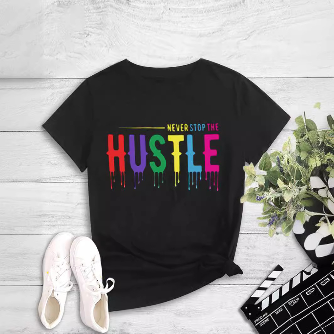 Printed Round Neck Crewneck T-Shirt