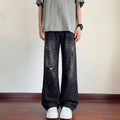 Men's Wide Leg Floor-Length Lightweight Breathable Slim-Fit Casual Trousers