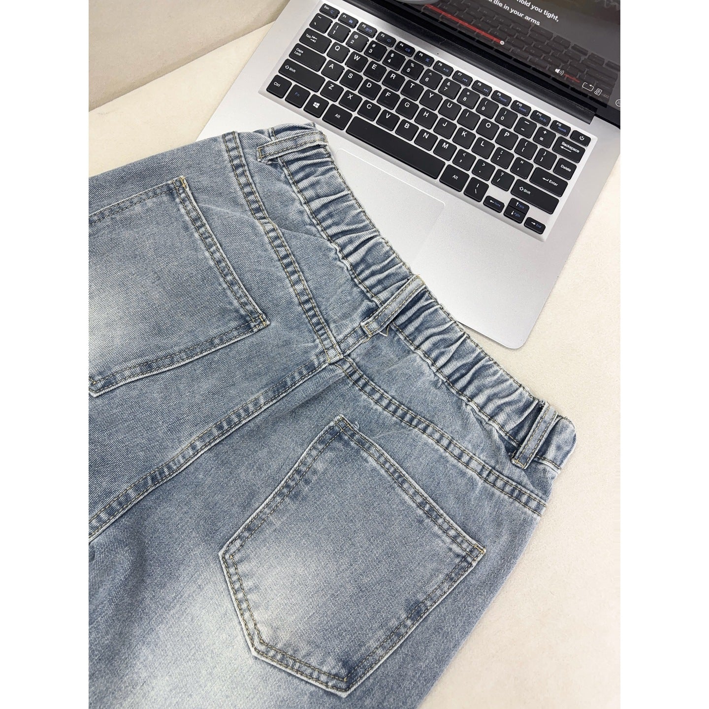 Ripped Design Wide Leg Denim Pants Men