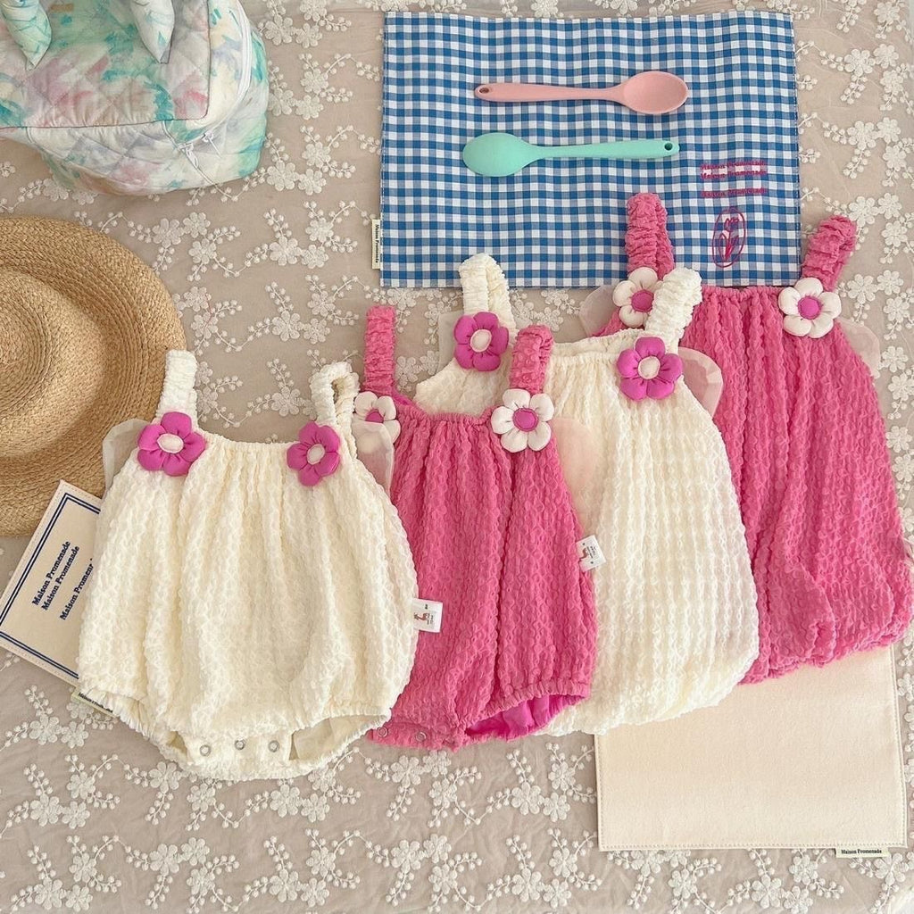 Baby Girl Romper, Thin Sleeveless Onesie