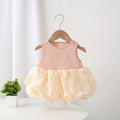 Cute Baby Girl Lightweight Romper, Sweet and Stylish Triangular Bodysuit