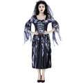 Halloween Dark Evil Crow Tulle Ghost Bride Cosplay Costume for Carnival and Easter Party