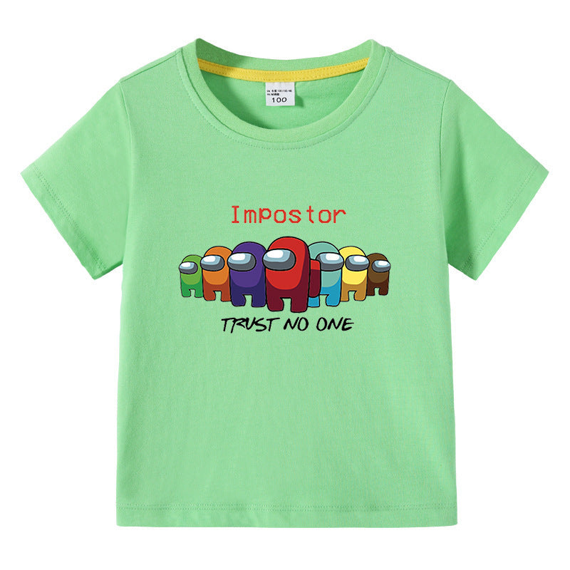 Children's summer short sleeved T-shirt