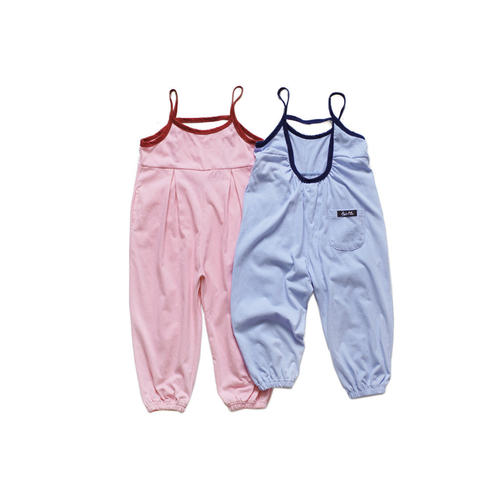 Color-Block Romper for Girls, Sleeveless Onesie for Boys