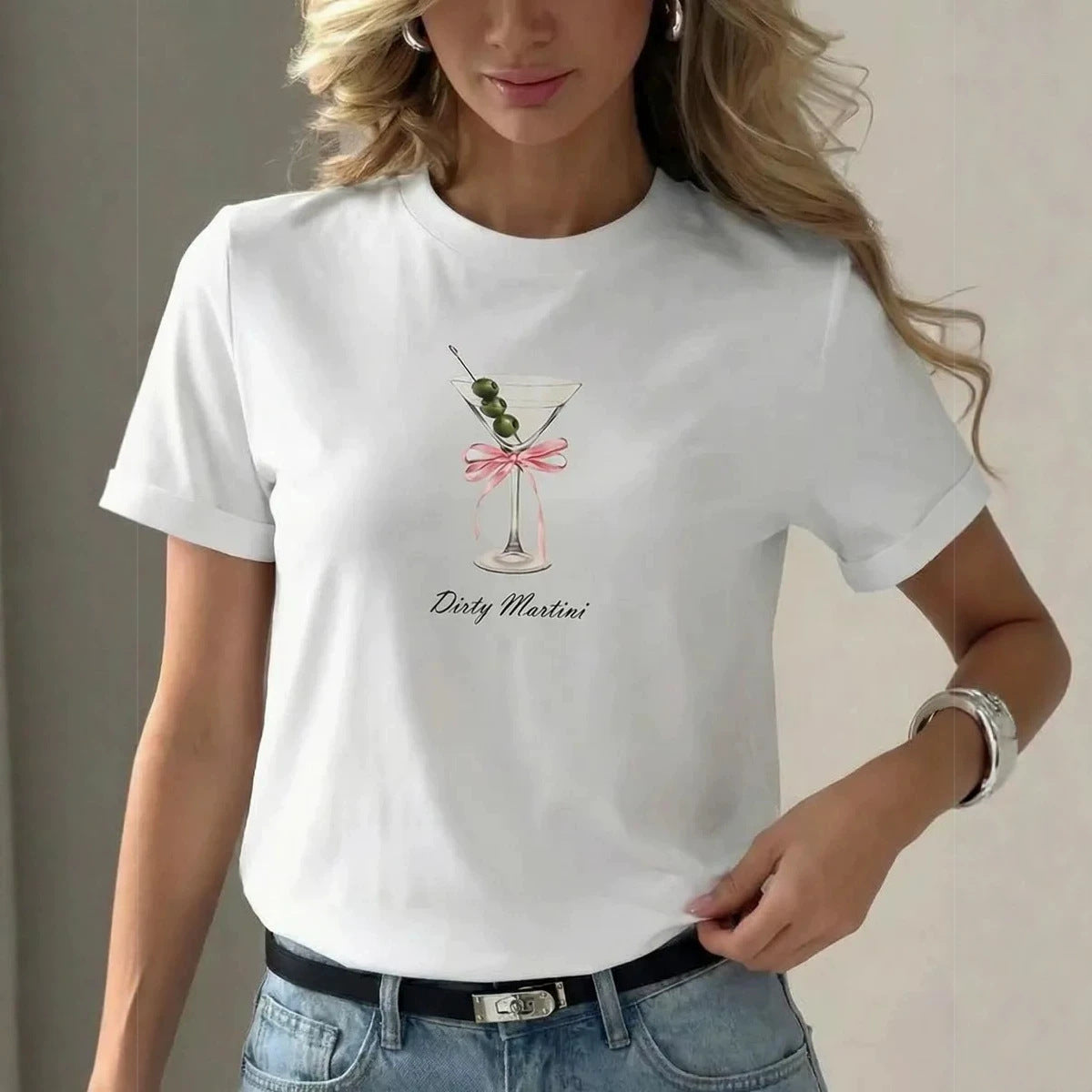 Loose round neck top