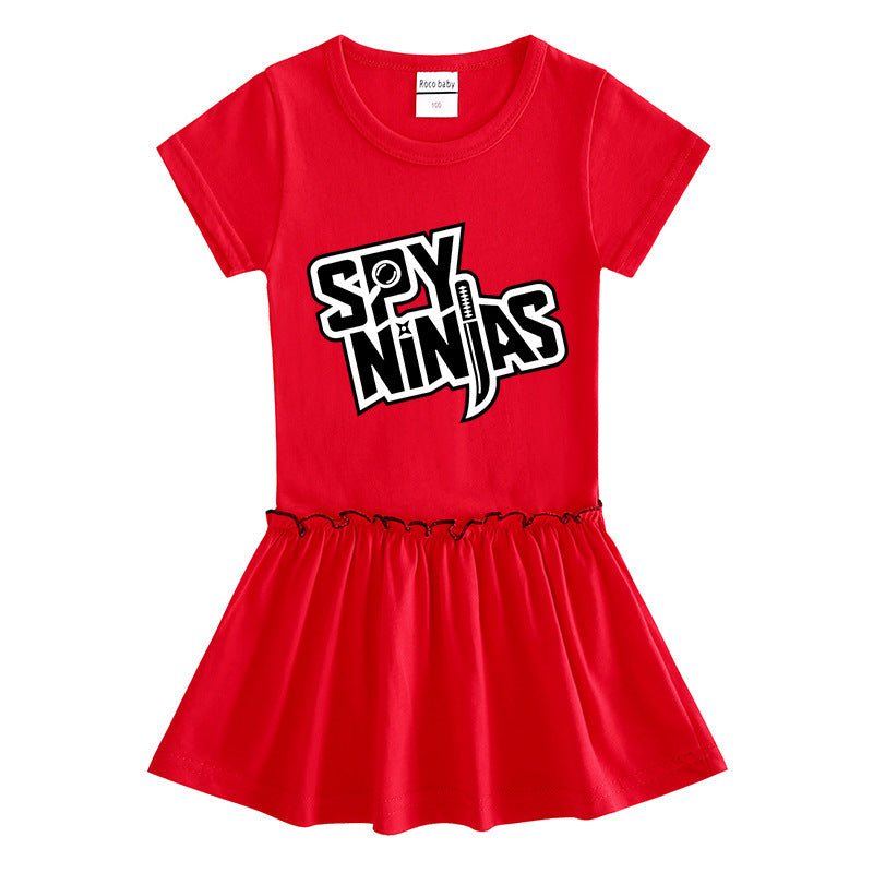 Short sleeved dress cotton baby