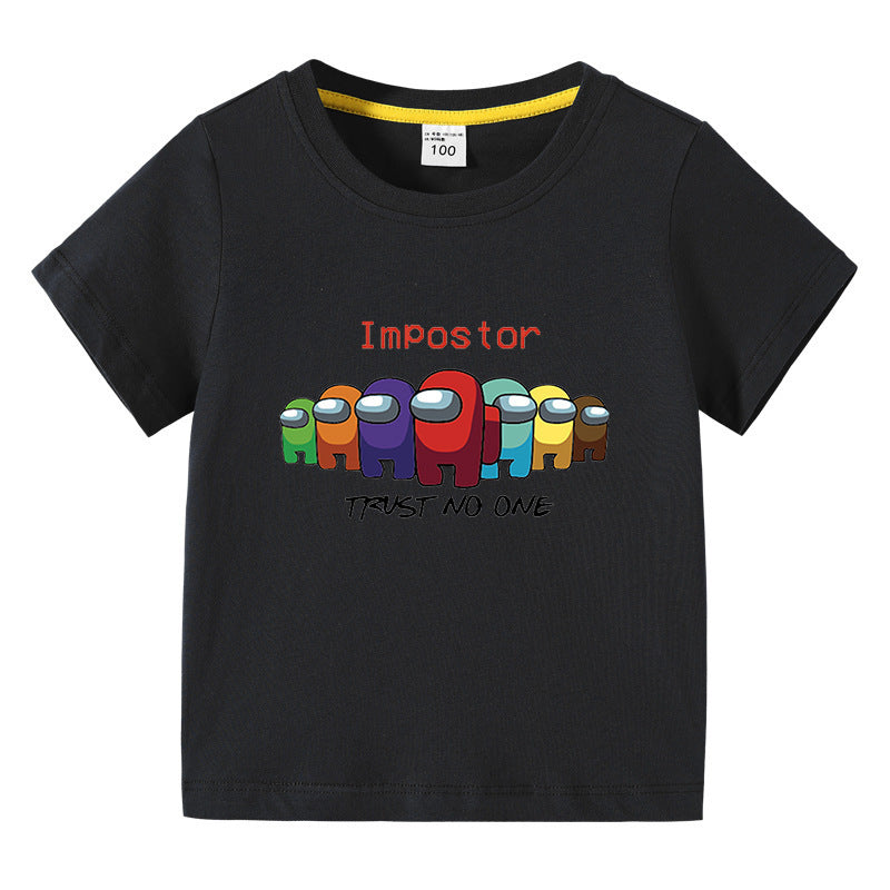 Children's summer short sleeved T-shirt