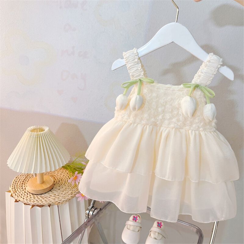 Baby Clothes Lightweight Sleeveless Dress Newborn Girl