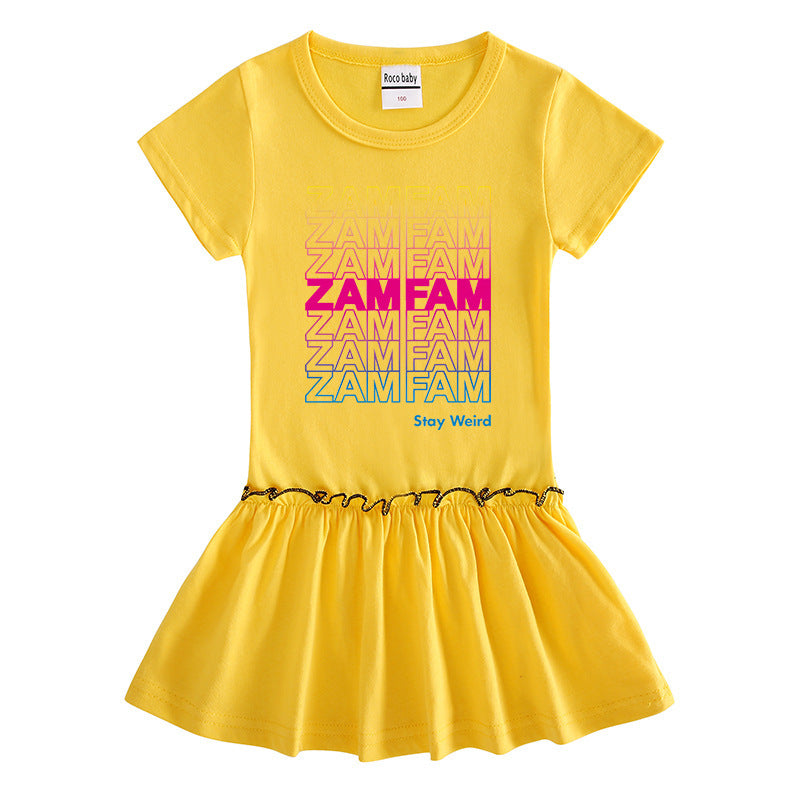 Short sleeved dress cotton baby