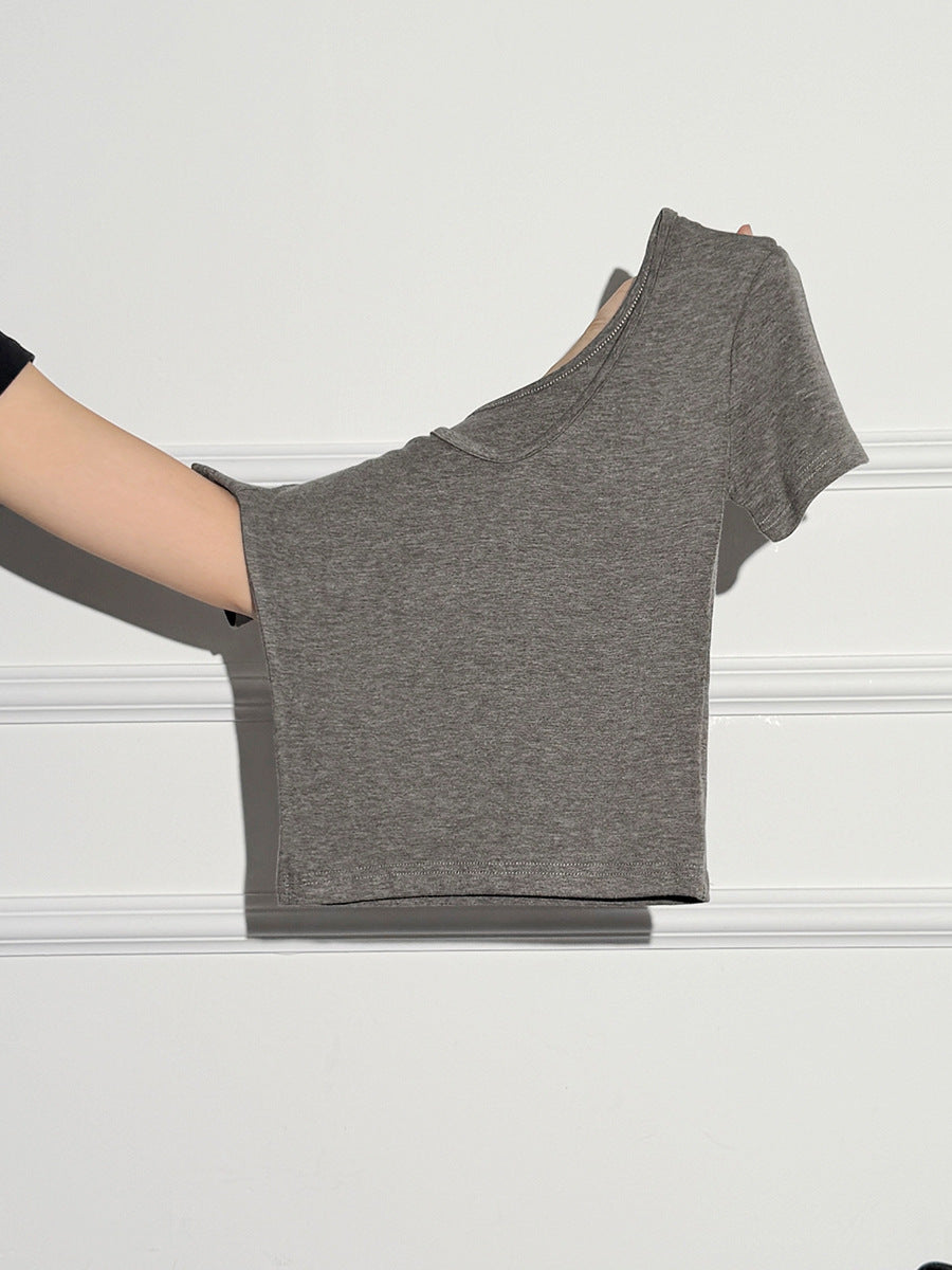 Short Sleeve T-Shirt for Women, Sexy and Pure Aesthetic Crop Top