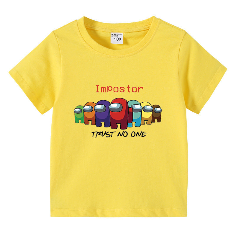 Children's summer short sleeved T-shirt