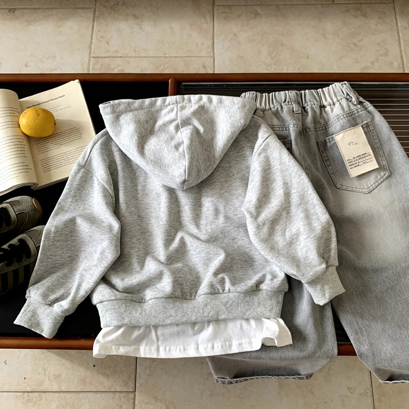 Two boys' autumn long sleeved shirts for children's autumn outfits