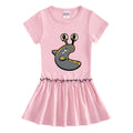 Children's short sleeved dress made of cotton
