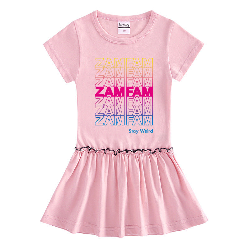 Short sleeved dress cotton baby