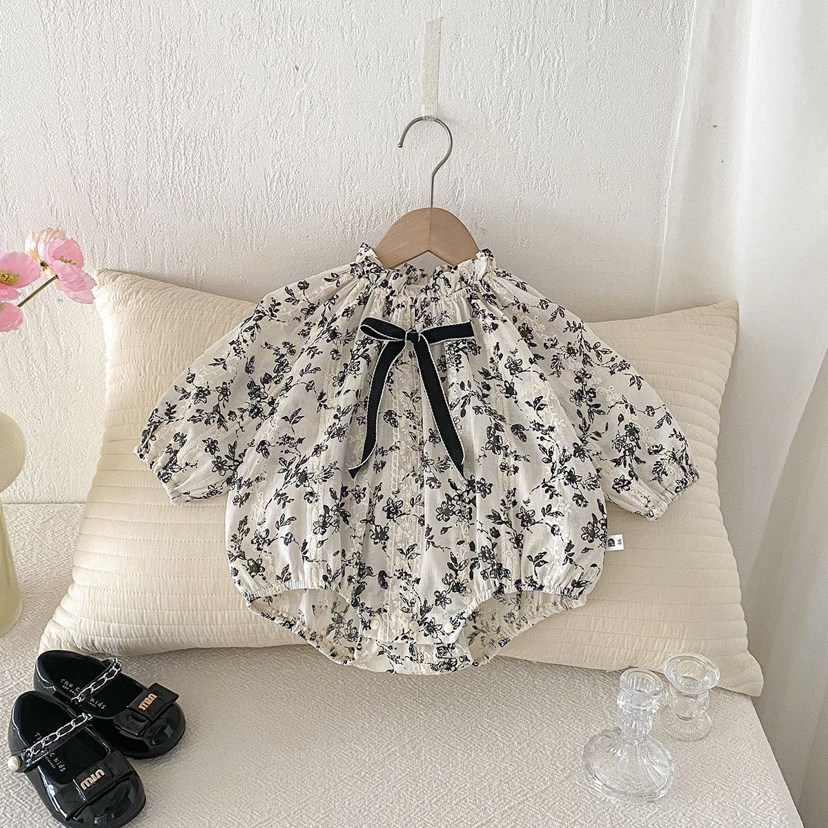 Long Sleeve Bodysuit Baby Cute Princess Style Outfit Adorable One-Piece Clothes