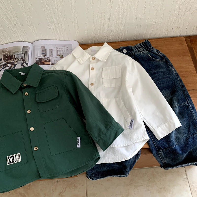 Versatile tops college style children's clothing