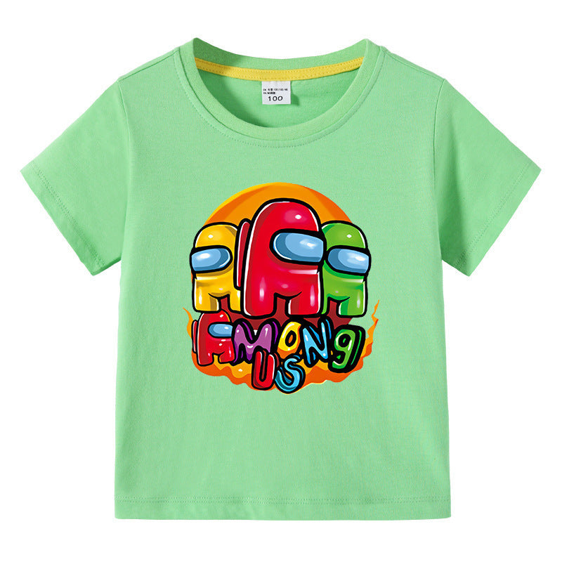 Children's summer short sleeved T-shirt