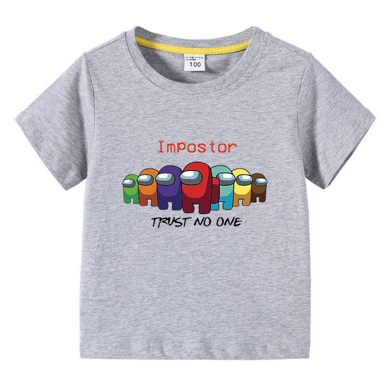 Children's summer short sleeved T-shirt